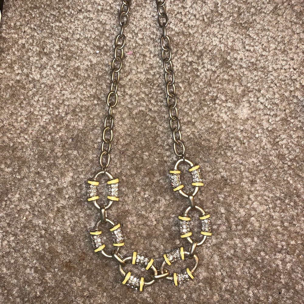 JCrew Neon Yellow Chain Necklace